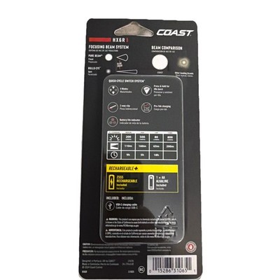 Coast HX6R 800 Lumens LED Rechargeable Flashlight