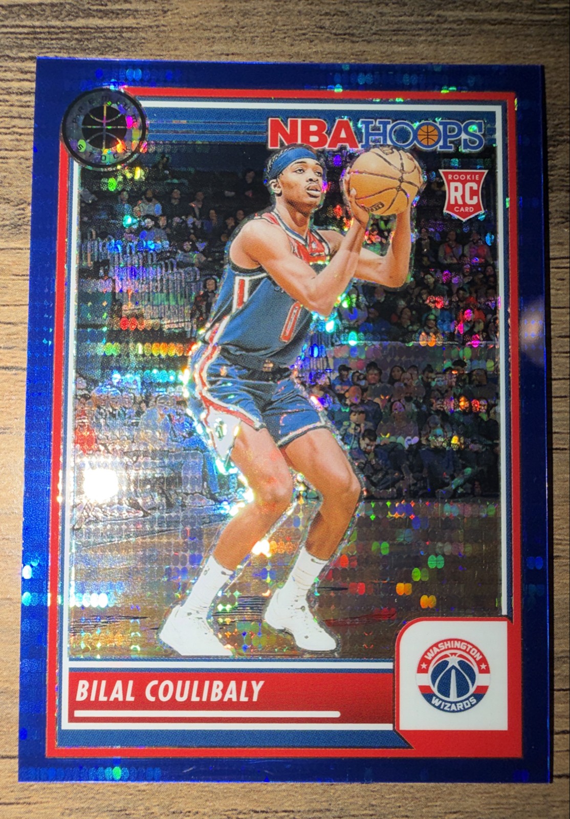2023-24 Panini Nba Hoops Premium Stock - Bilal Coulibaly #175 Blue Pulsar Prizm