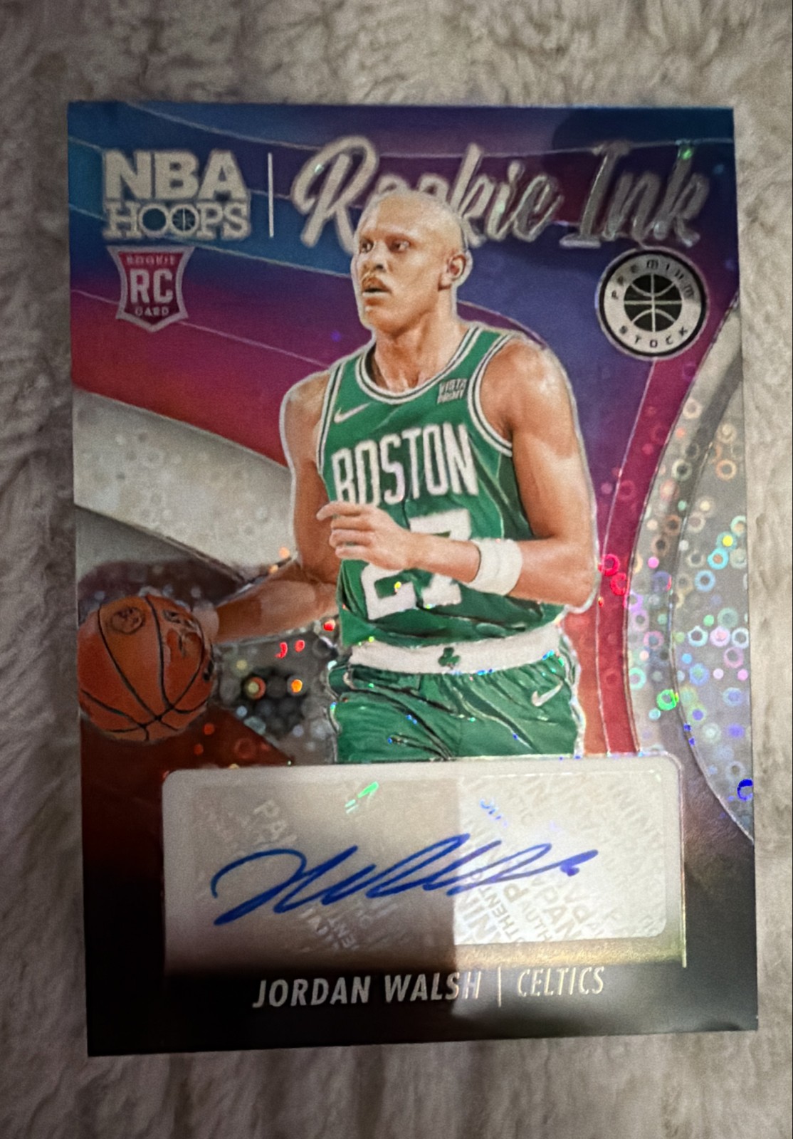 2023-24 Panini Nba Hoops Premium Stock - Rookie Ink Jordan Walsh #RI-WAL...