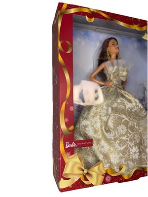 2025 Holiday Barbie Doll Dark Brunette JBH97 Mattel Signature NRFB