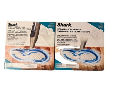 8-Pack Shark Steam & Scrub Mop Pads - (2 Sets of 4) Washable Dirt Grip S7000