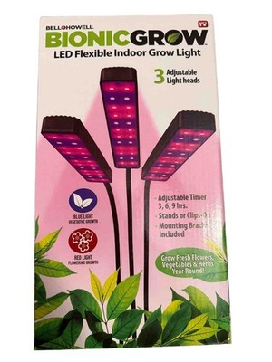 Bell+Howell Bionic Grow Light for Indoor Plants 3 Heads Flexible Growing Lamp wi