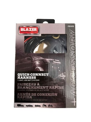 Blazer CWL610 1-Light Quick-Connect 9 ft Wiring Harness 200W 16 Gauge