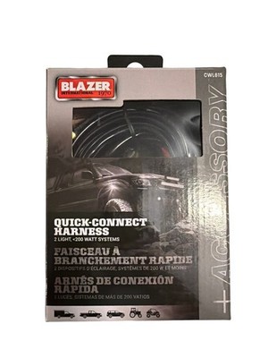 Blazer CWL615 2-Light Quick-Connect 9 ft Wiring Harness 200W 16 Gauge