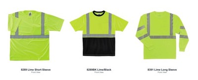 Ergodyne GloWear Hi-Vis Safety Shirt ANSI 107 Lime