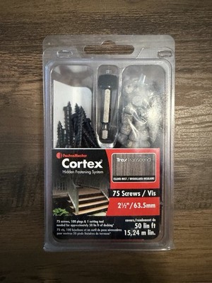FastenMaster Cortex Hidden Fasteners 2-1/2", Island Mist, FMCTX-TX75TSLM (75ct)