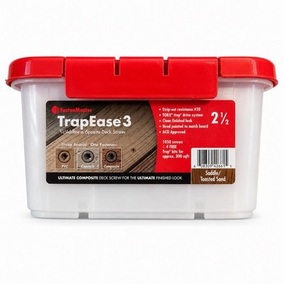 FastenMaster TrapEase 3 Deck Screws 2-1/2 Saddle Toasted Sand 1050