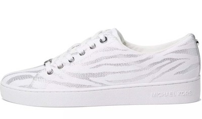 Michael Kors Keaton White Lace Up Sneakers Women Shoes