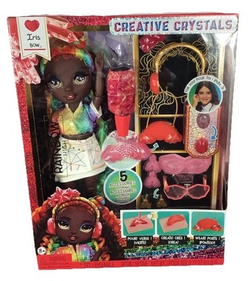 Rainbow High Creative Crystals Fashion Doll Iris Bow 5 Accessories To Make